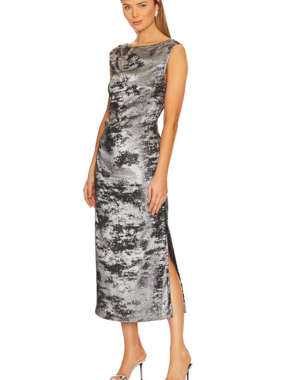 Brochu Walker Trey dress in silver, size XS